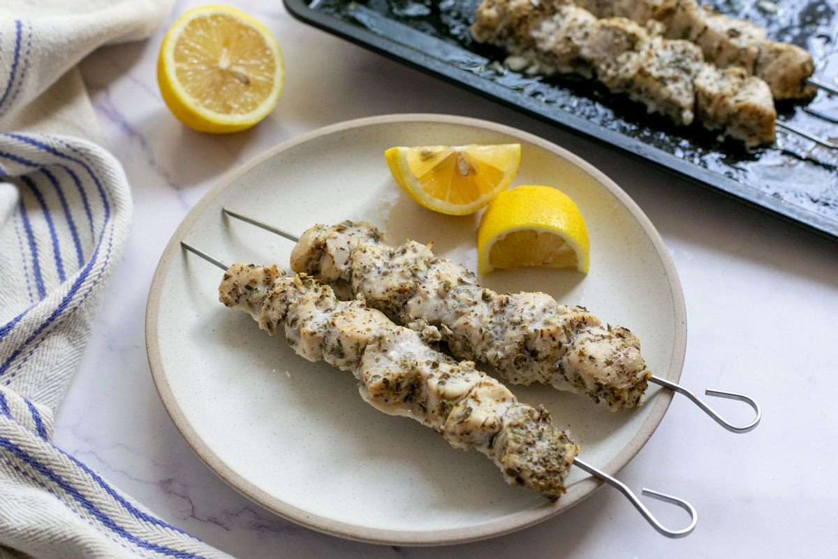 Best Keto Greek Chicken Skewers (Souvlaki)