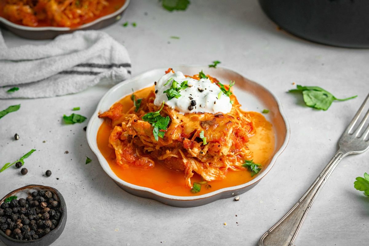 Best Slow Cooker Keto Chicken Enchilada Casserole