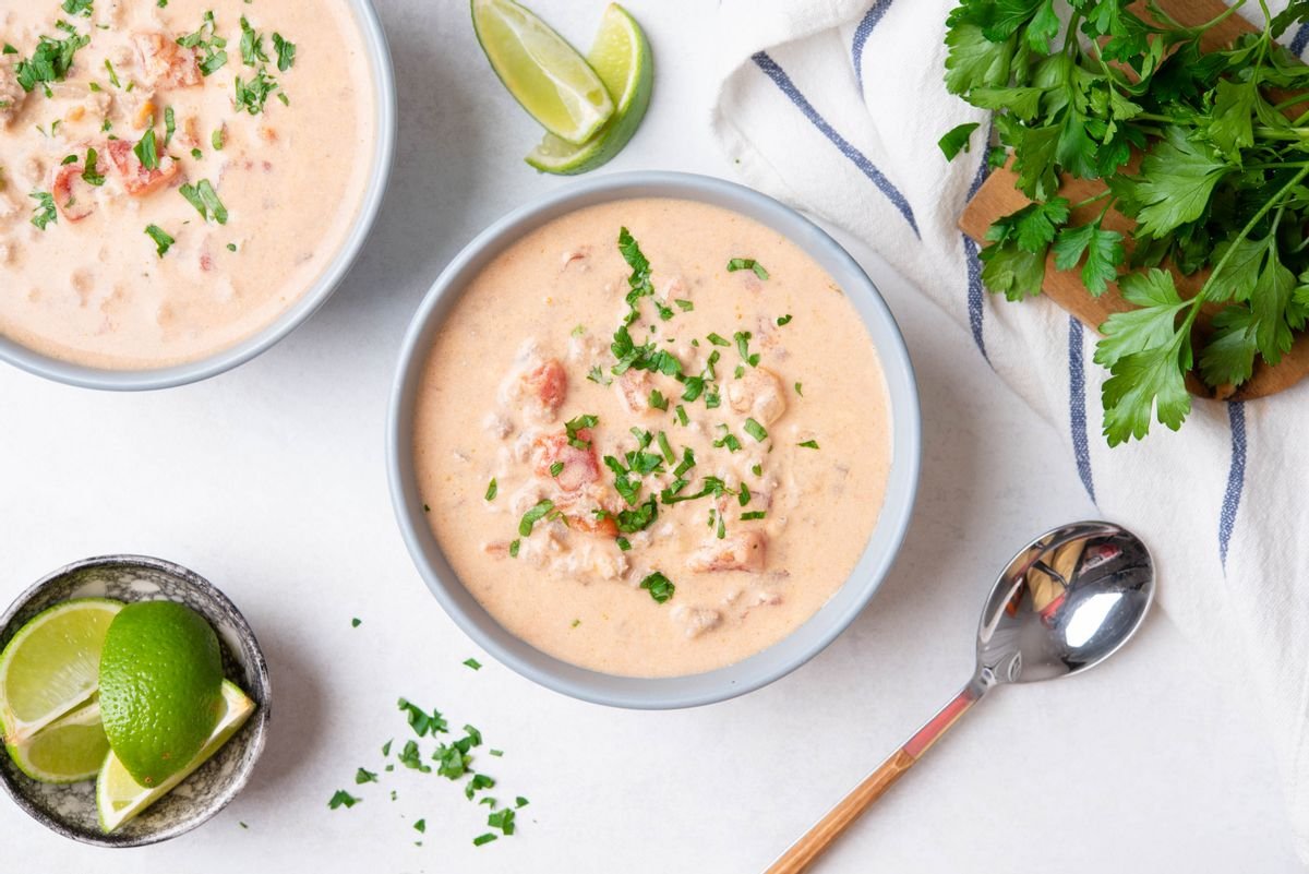 Creamy Keto Taco Soup with Ground Beef