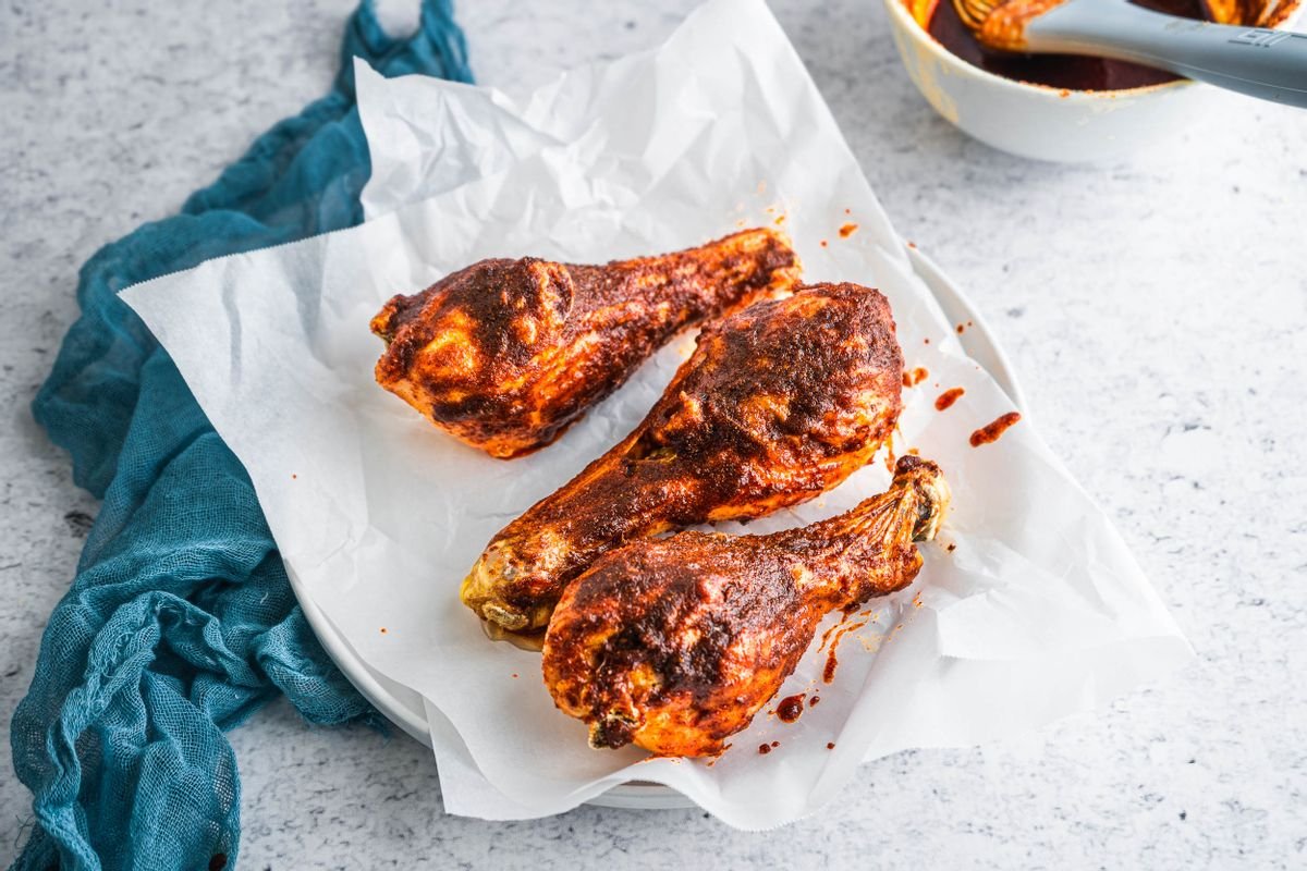 Keto Air Fryer Nashville Hot Fried Chicken Drumsticks