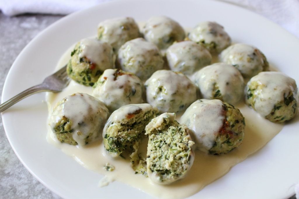 Keto Alfredo Chicken Meatballs