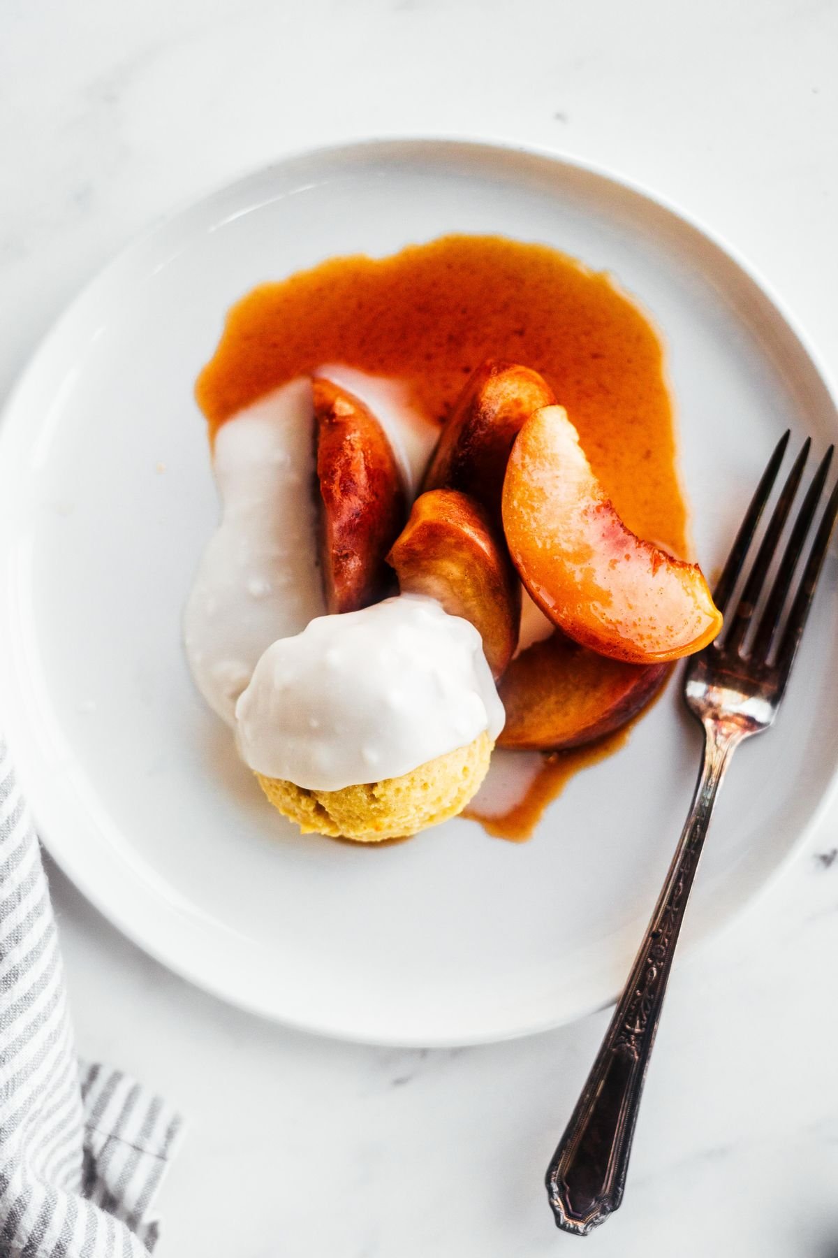 Keto Biscuit Peaches And Cream