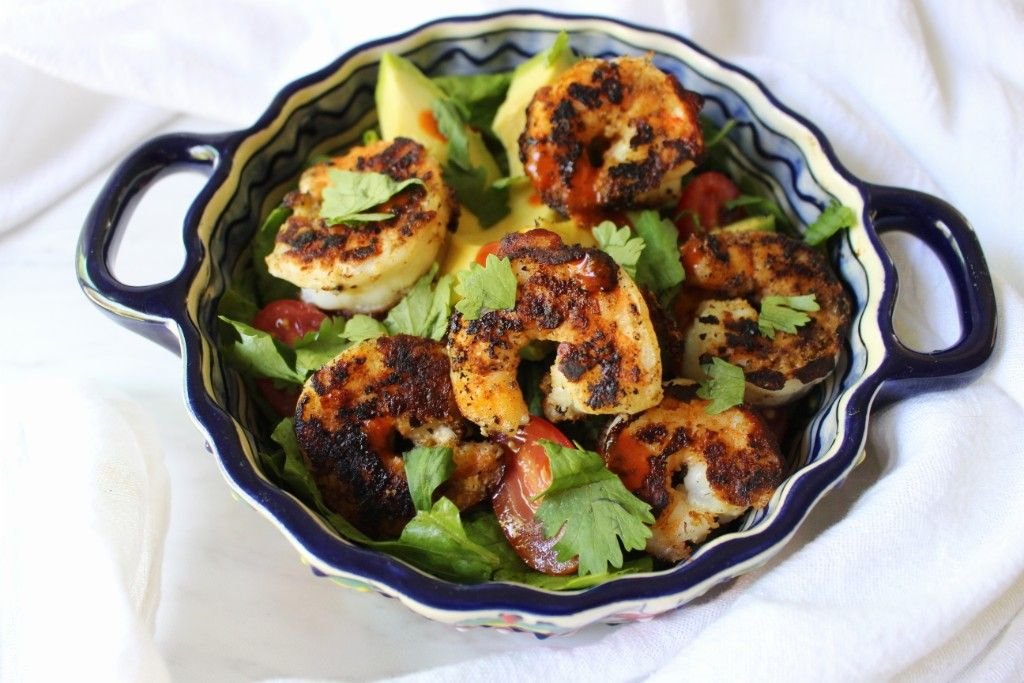 Keto Blackened Shrimp Taco Bowl