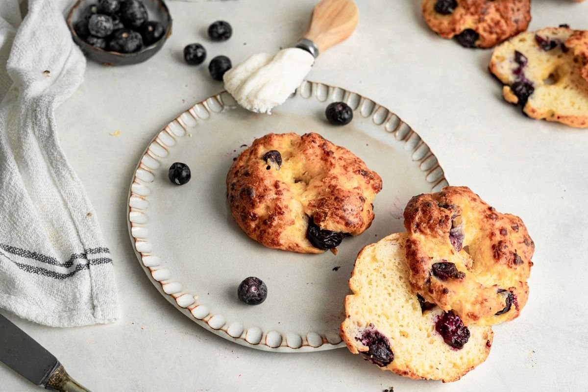 Keto Blueberry Bagels