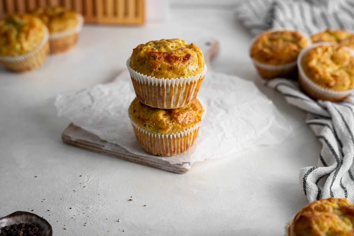 Keto Cheesy Zucchini Muffins with Almond Flour
