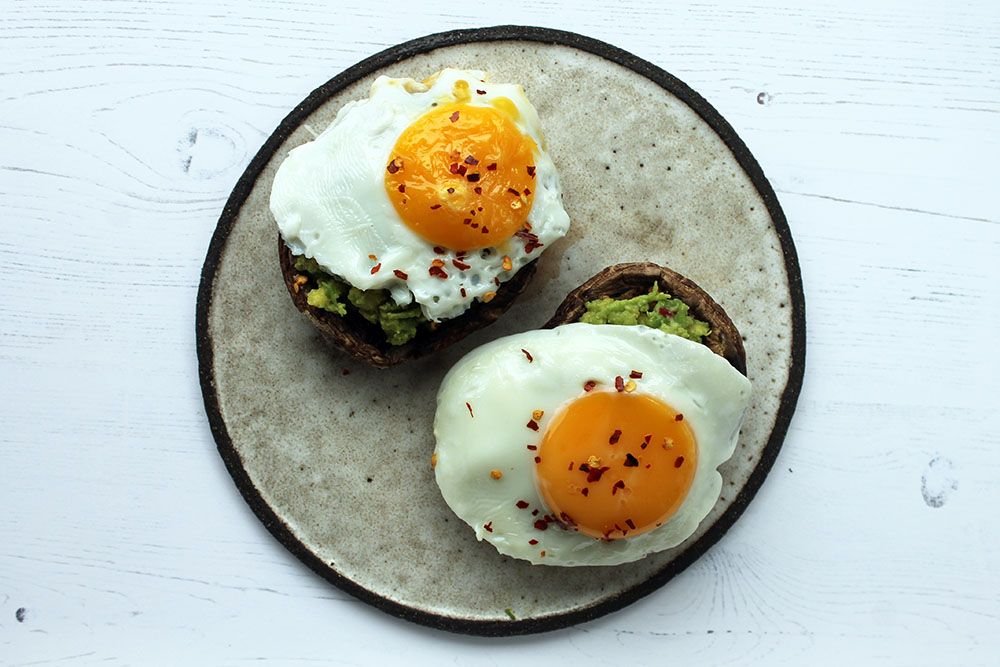 Keto Chilli Egg and Guacamole Breakfast Stack