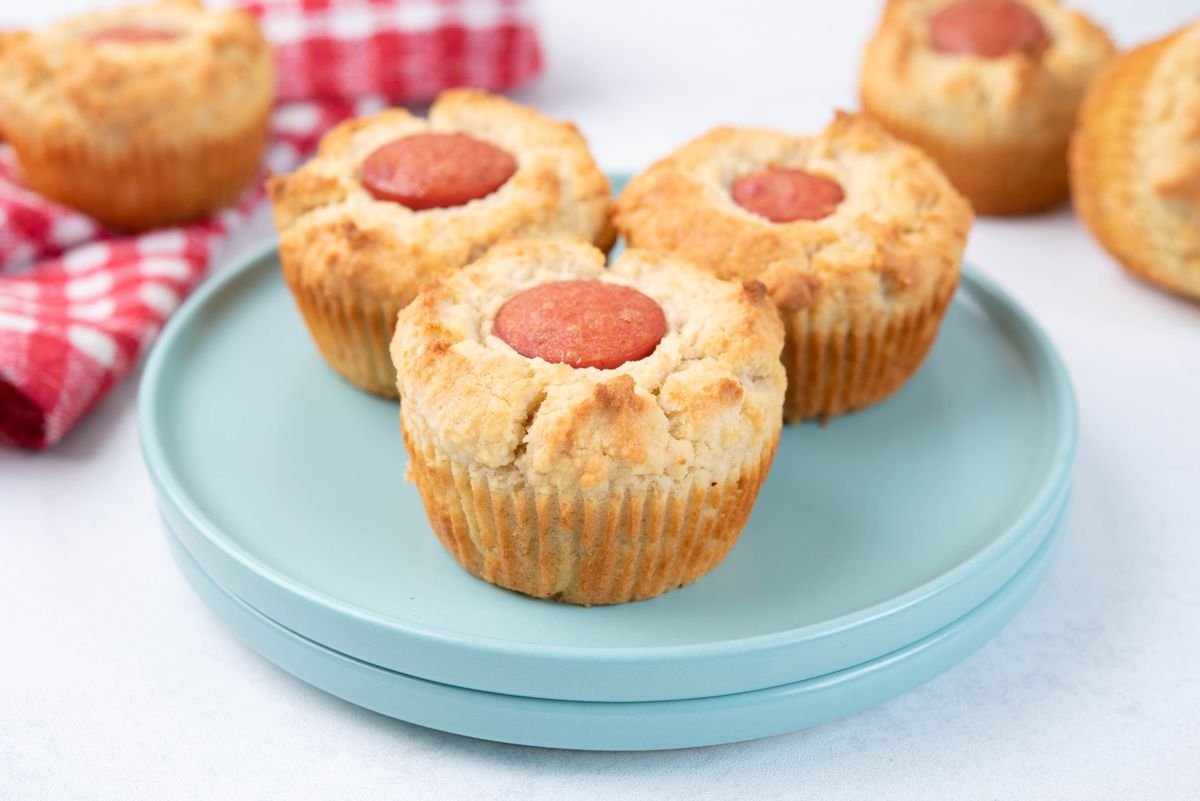 Keto Corn Dog Muffins