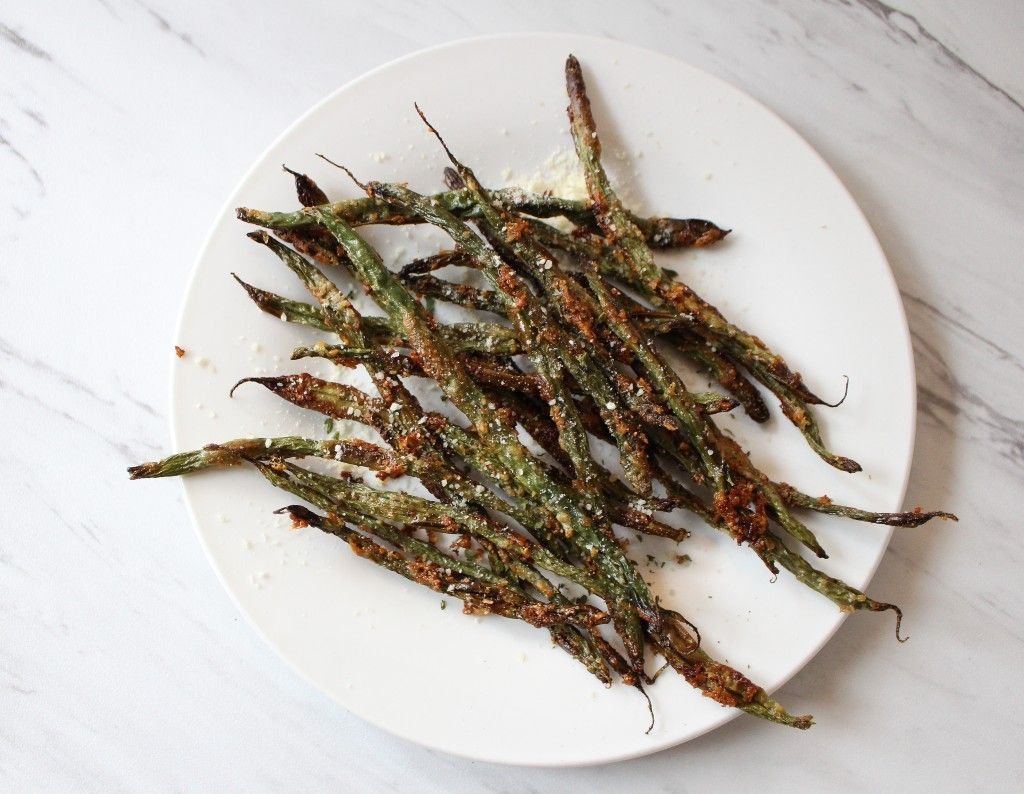 Keto Crispy Parmesan Green Beans