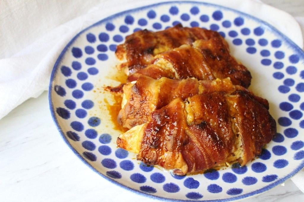 Keto Honey Mustard Bacon Wrapped Chicken