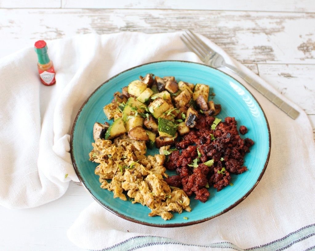 Keto Low Calorie Chorizo Breakfast Plate