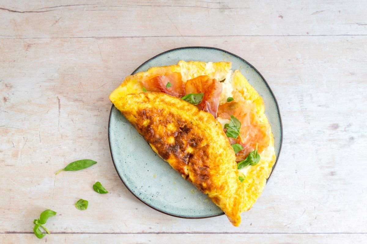 Keto Mascarpone and Prosciutto Omelette