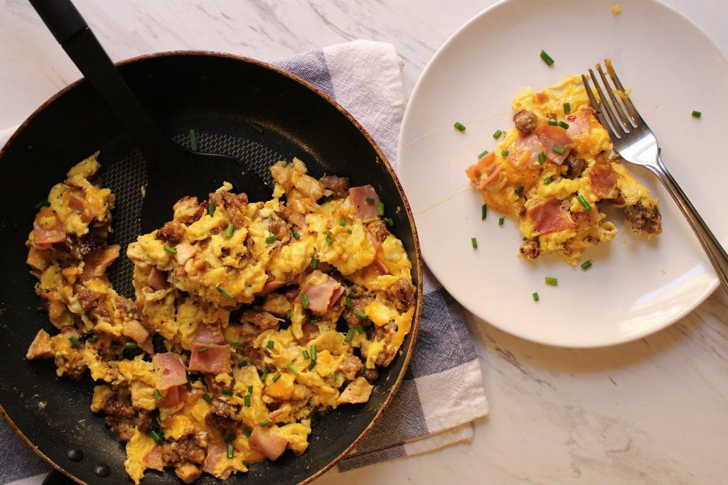 Keto Meat Lover’s Egg Scramble