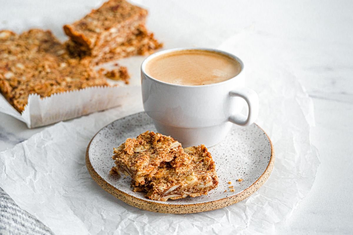 Keto “Oatmeal” Almond Butter Breakfast Bars
