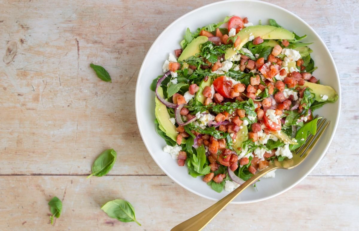 Keto Pancetta and Goats Cheese Salad
