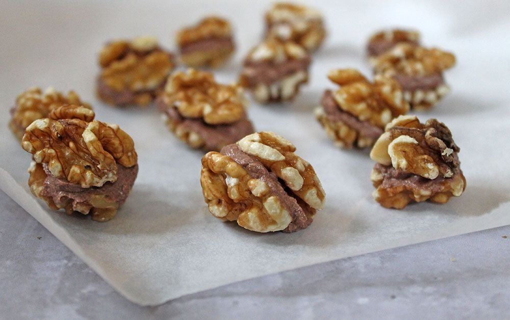 Keto Sweet Stuffed Walnuts