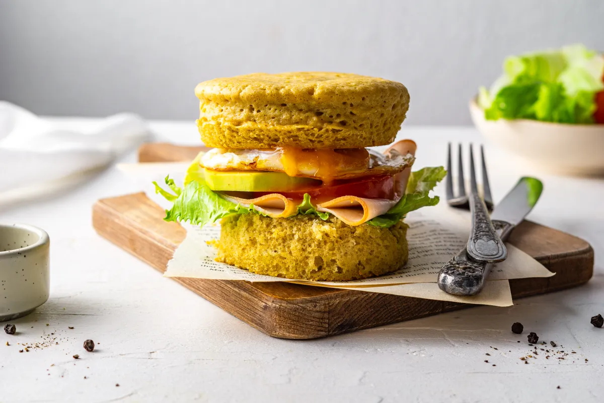 Keto Turkey Avocado and Egg Breakfast Sandwich
