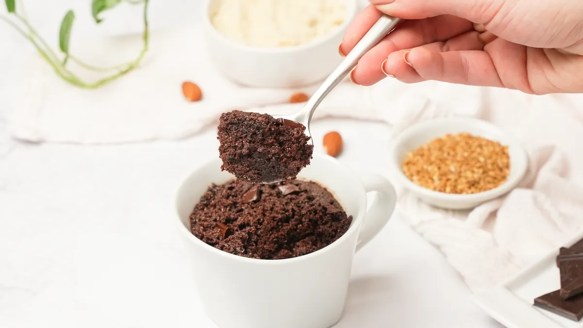 Keto Vegan Dark Chocolate Mug Cake