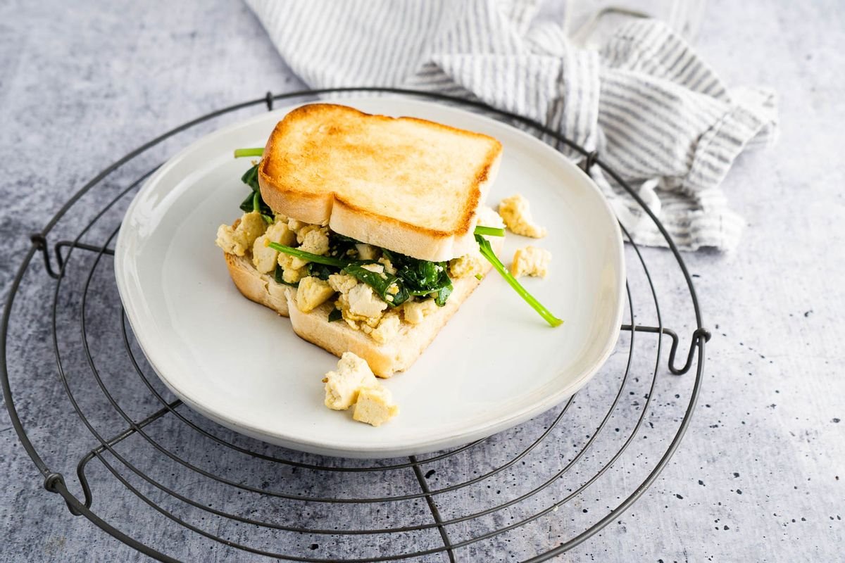 Keto Vegan “Feta and Spinach” Sandwich