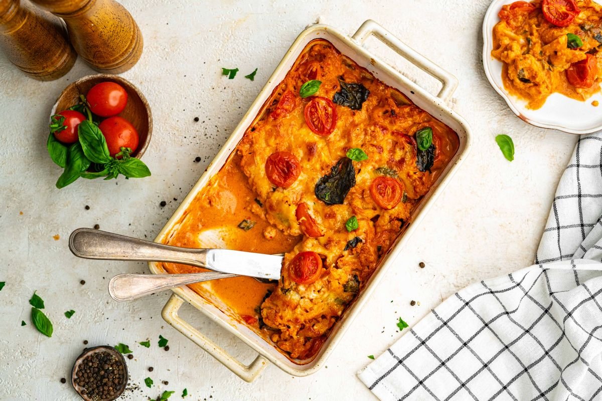 Keto Vegetarian Caprese Casserole