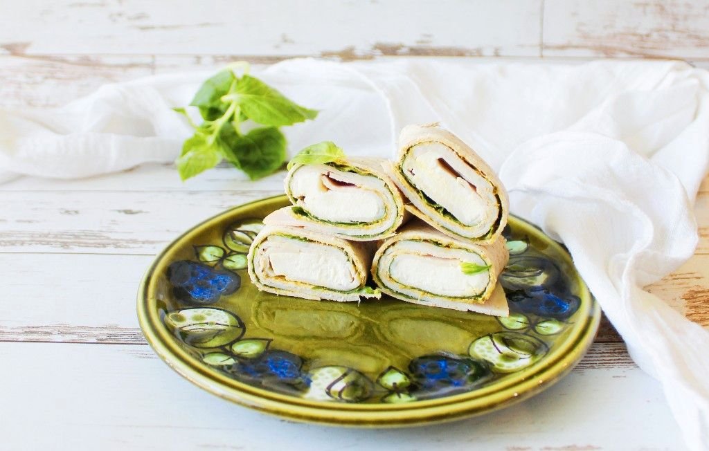 Low Carb Best Pesto Turkey Pinwheels
