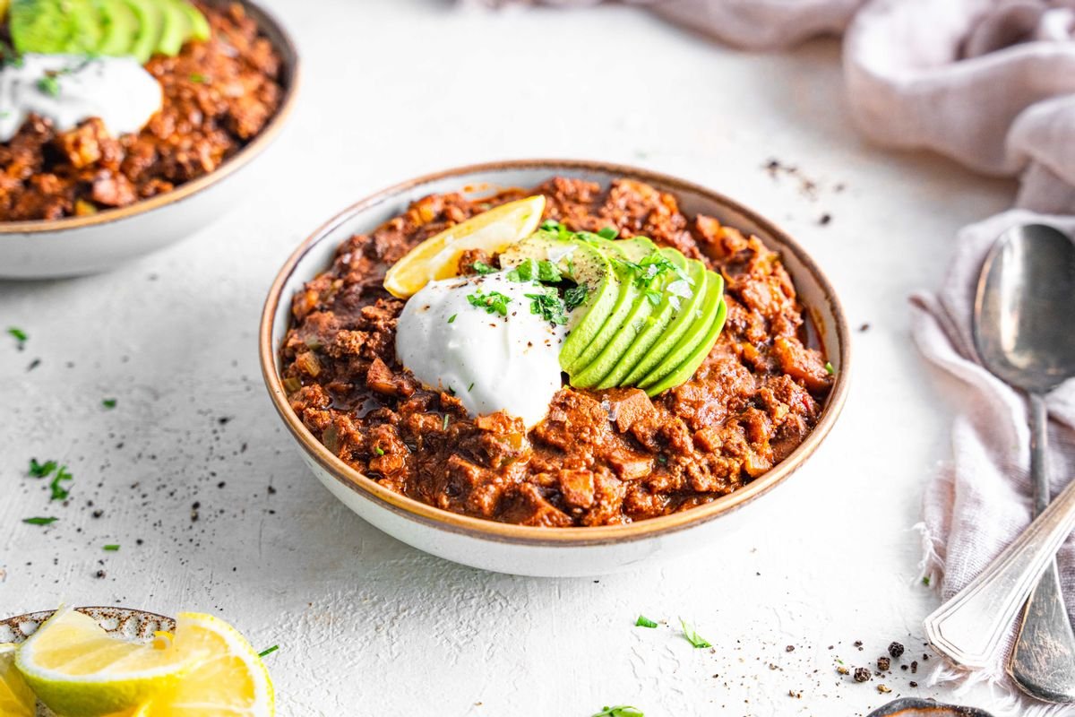 Low-Carb High-Protein Vegan Tofu Chili