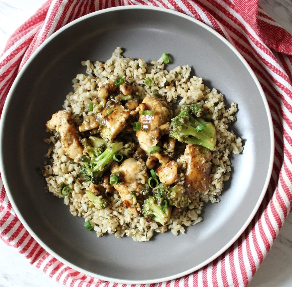 Low Carb Honey Garlic Chicken Stir Fry w Lemon Parsley Rice