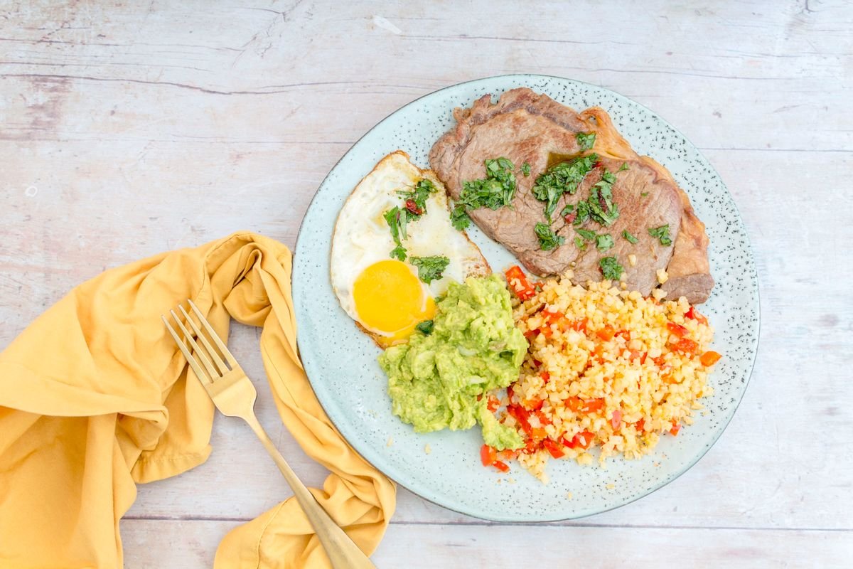 Low Carb OMAD Chimichurri Steak And Eggs