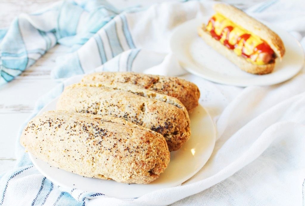 Low Carb Poppy Seed Hot Dog Buns