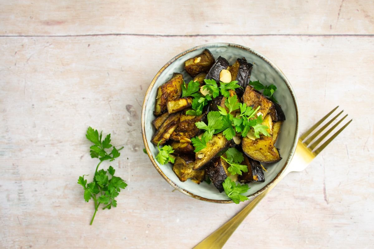 Low Carb Spice Roasted Eggplant