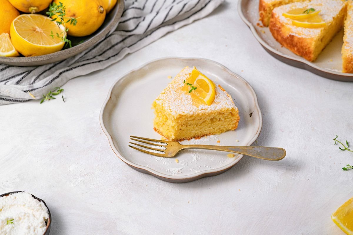 Low GI Keto Lemon Ricotta Cake