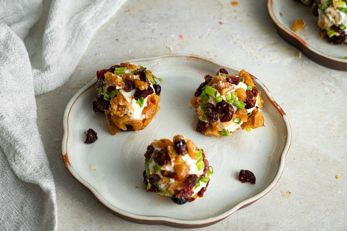 New Year’s Keto Orange Cranberry Cheese Bites